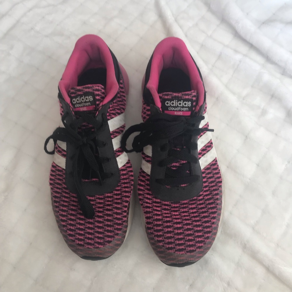 pink adidas running shoes